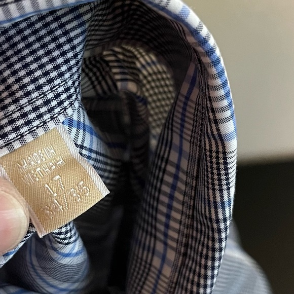 Michael Michael Kors Prince if Whales Check Plaid Button Up Shirt | Regular Fit - Picture 9 of 14